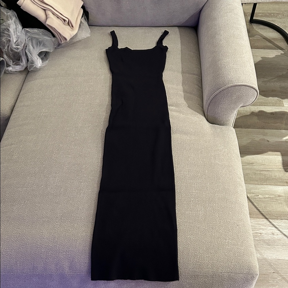 Zara Knit Open Back Midi Bodycon Dress